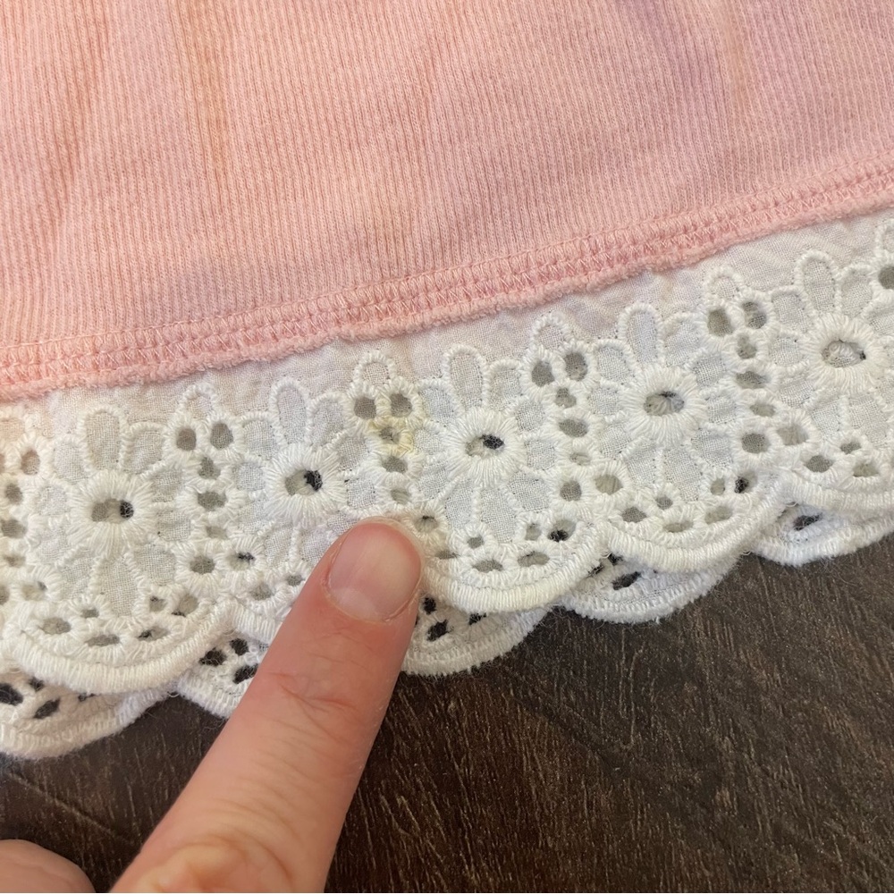 Hollister Y2K Lace Babydoll Pink Top S Coquette - Picture 3 of 9